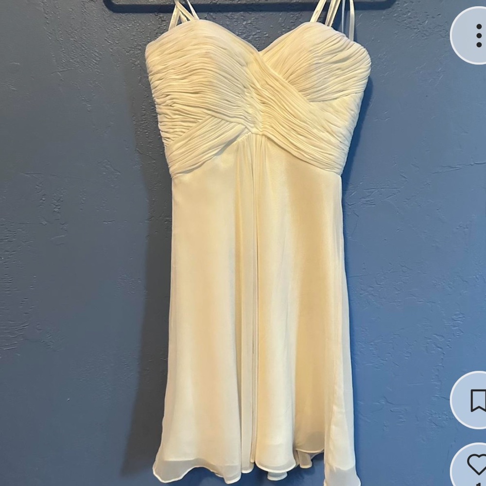 White chiffon formal dress